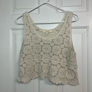Crochet Knit Tank Top - Small